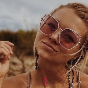 American bonfire pink lenses sunglasses